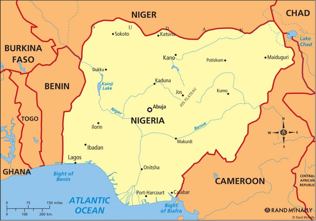 в картата на Нигерия