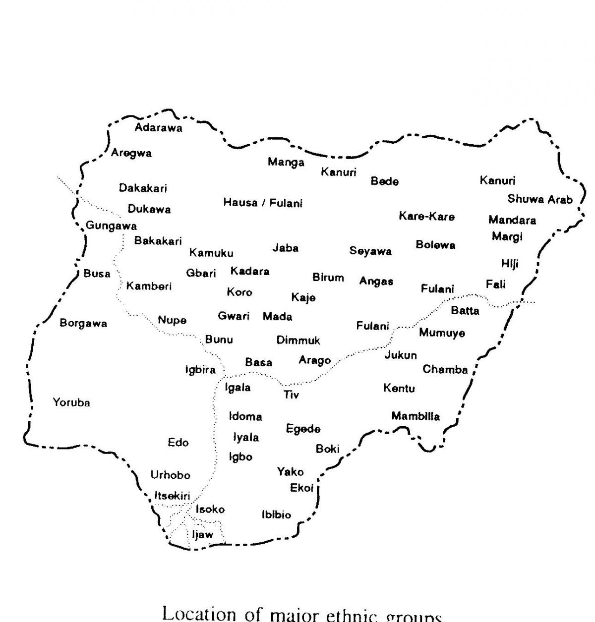 изготвяне на картата на Нигерия