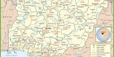 Пълна карта на Нигерия