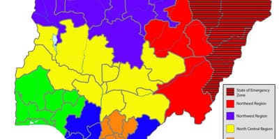 Карта на Нигерия с посочване на всички държави