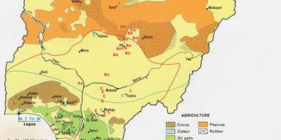 Карта на селското стопанство Нигерия