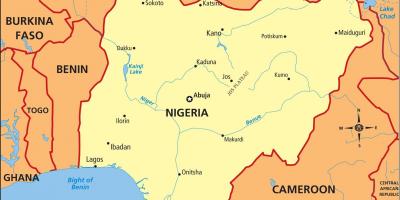 Нигерийская карта, която показва Щати