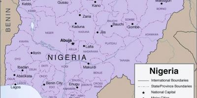 Карта подробна Нигерия